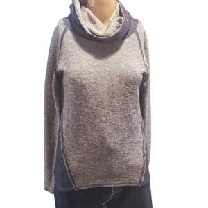 KUHL Size S Fitted Women's Viola Nova Pullover Cowl Neck Blue Heathered Hiking